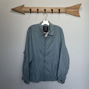 Daniel David | Sage Green Full Zip Soft Jacket Men Large Microfiber Lightweight